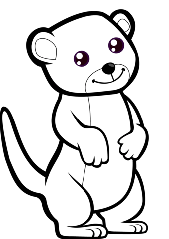 Meerkat  Coloring Page